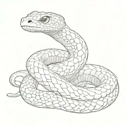 hog nose snake coiled tattoo design idea