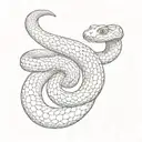 Hognose snake tattoo design idea
