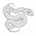 Hognose snake tattoo design idea