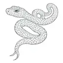 Hognose snake crawling tattoo design idea