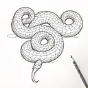 Hognose snake crawling tattoo design idea