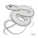 Hognose snake crawling tattoo design idea