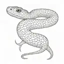 Hognose snake crawling tattoo design idea