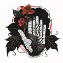 fingerprint, not today, red colour, tree tattoo design idea