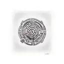 labyrinth tattoo design idea