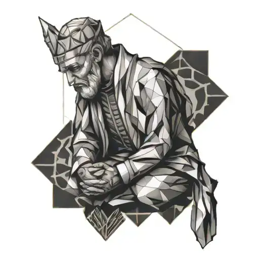 Hermann of Lippe in a heroic pose tattoo design idea