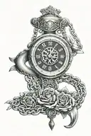 shotgun chain clock sagittarius date december 8 1974 and from rose tattoo design idea