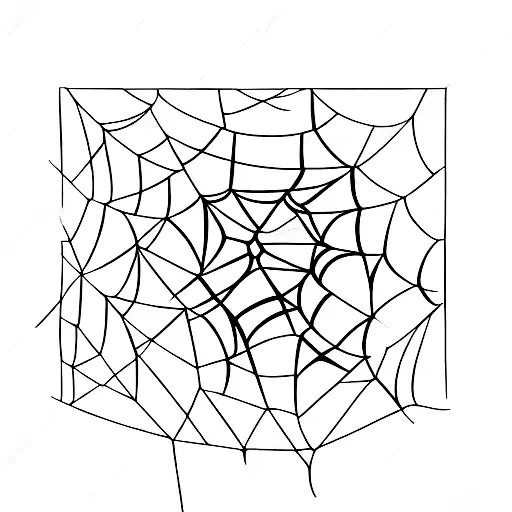 A spiderweb made of shattered glass pieces tattoo design idea