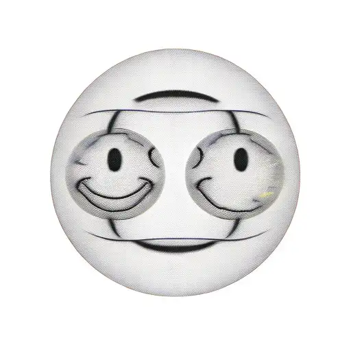 Slightly overlapping smiley face and frowny face, venn diagram tattoo design idea