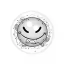 Smiley face and frowny face slightly overlapping like a venn diagram tattoo design idea