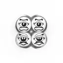 Slightly overlapping smiley face and frowny face, venn diagram tattoo design idea