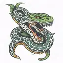 self eating Snake tattoo design idea