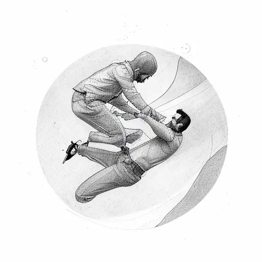 falling man  tattoo design idea