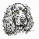 cocker spaniel dog tattoo design idea