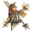 windmill  tattoo design idea