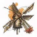 windmill  tattoo design idea