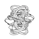 A simple outline of two hands holding each other, symbolizing the strong bond and friendship between you and your cousin tattoo design idea