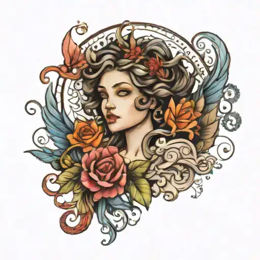 aphrodite, name ingrid tattoo design idea