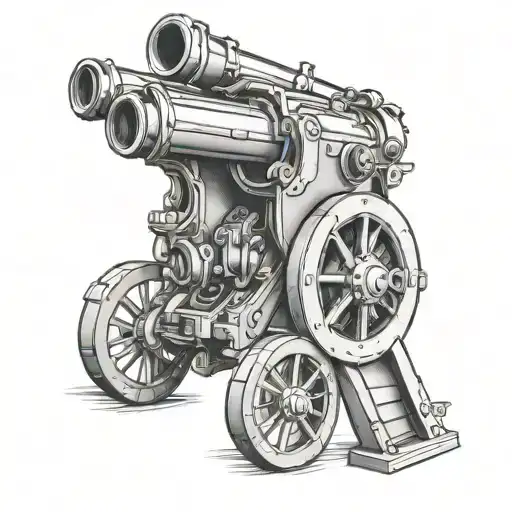 arsenal cannon tattoo design idea