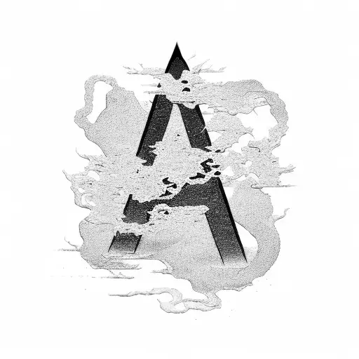 Kintsugi with japenese letters tattoo design idea