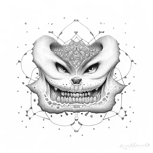tooth tattoo design idea