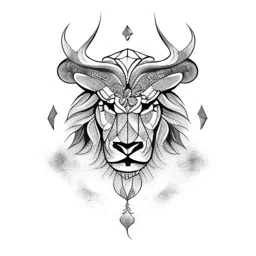Leo taurus  tattoo design idea