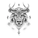 Leo taurus  tattoo design idea