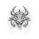 Leo taurus  tattoo design idea
