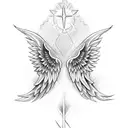 angel and devil wings tattoo design idea