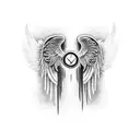 angel and devil wings tattoo design idea