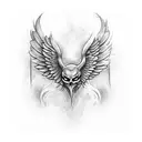 angel and devil wings tattoo design idea