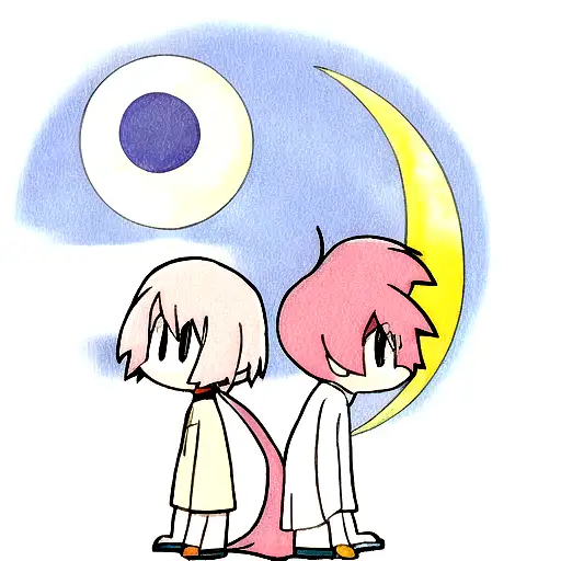 Sun and Moon tattoo design idea