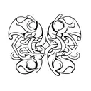 thick dark solid black single line norse trible necklace from collar bones down sternum  tattoo design idea