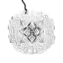 thick dark solid black single line norse trible necklace from collar bones down sternum  tattoo design idea