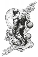 myth sisyphus optical illusion tattoo design idea