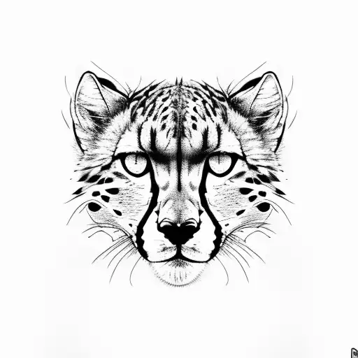 cheetah with woman tattoo design idea