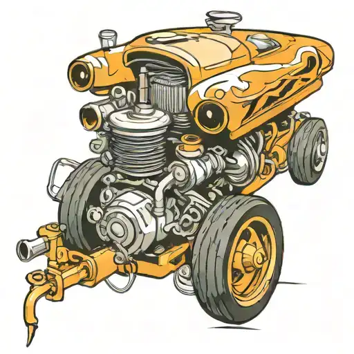 car part tattoo design idea