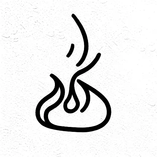 match stick and flame  tattoo design idea