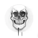 evil skull tattoo design idea