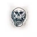 evil skull tattoo design idea