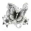 a tattoo that symbolizes resilience,love for family and love for peace of mind with a bit of butterfly  tattoo design idea