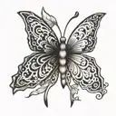 a tattoo that symbolizes resilience,love for family and love for peace of mind with a bit of butterfly  tattoo design idea