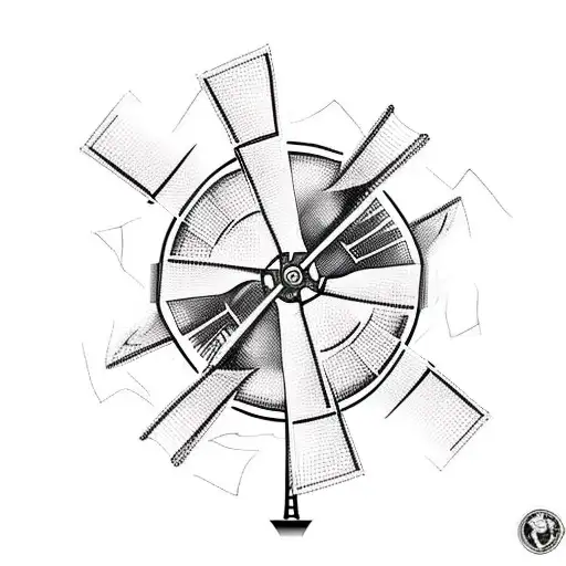 Dutch Windmill  tattoo design idea