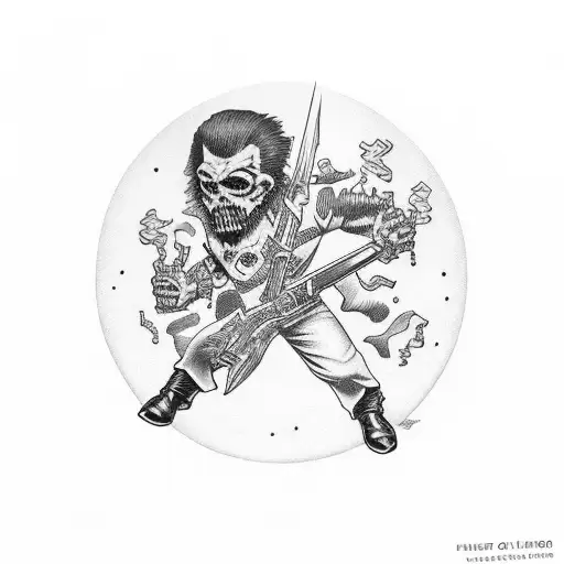 master of puppets album cover and kill them all album cover tattoo design idea