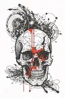 skull metallica lyrics tattoo design idea
