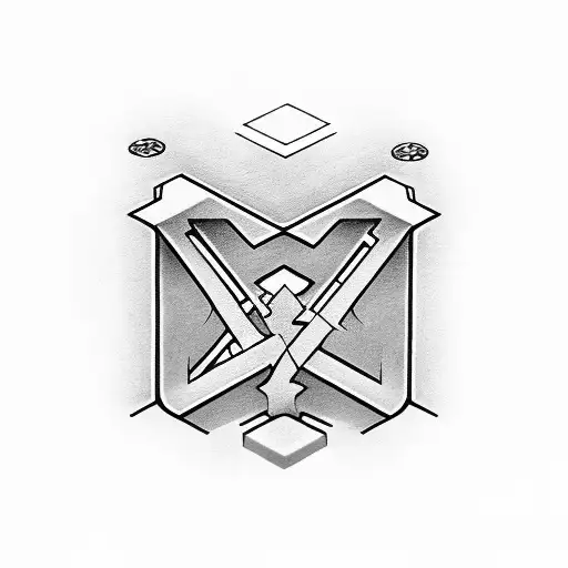 21234 Friends logo with a twist tattoo design idea