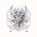 Bio mechanical  tattoo design idea