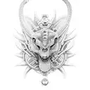 Bio mechanical  tattoo design idea