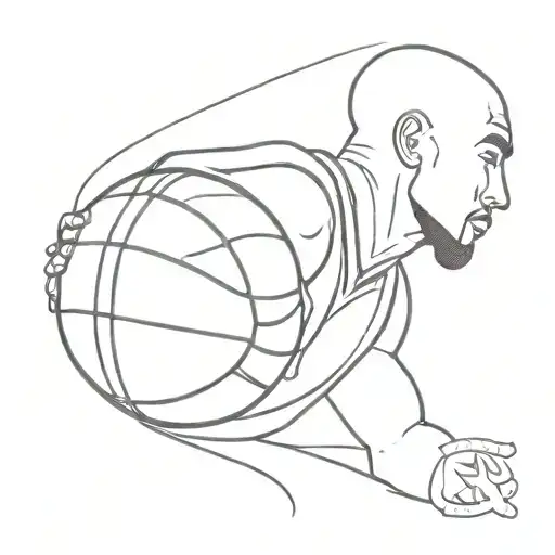 Basketball and Kobe Bryant tattoo design idea