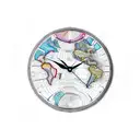 A clock with a world map as its face, showing the time of your favorite travel destination tattoo design idea